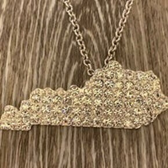Kentucky Crystal Silver Necklace - Picture 1 of 2
